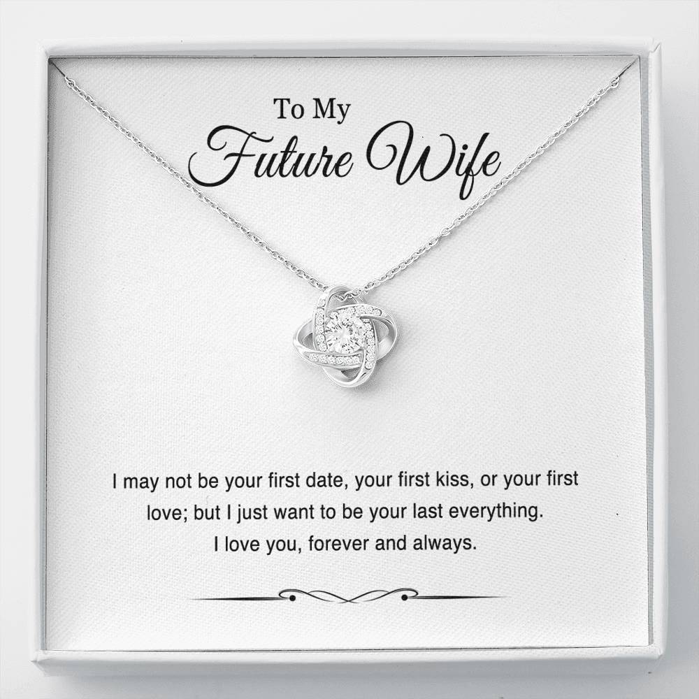Wedding Bride Gifts from Groom, To My Future Wife, Love Knot Necklace, Engagement Jewelry For Wife