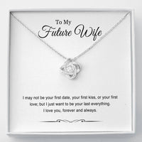 Load image into Gallery viewer, Wedding Bride Gifts from Groom, To My Future Wife, Love Knot Necklace, Engagement Jewelry For Wife
