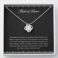 Load image into Gallery viewer, To My Maid Of Honor Gifts, Best Memory, Love Knot Necklace For Women, Wedding Day Thank You Ideas From Bride
