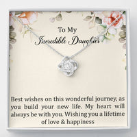 Load image into Gallery viewer, To My Bride Gifts, Best Wishes, Love Knot Necklace For Women, Wedding Day Thank You Ideas From Mom
