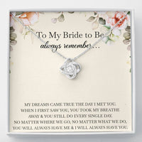 Load image into Gallery viewer, To My Bride Gifts, Always Remember, Love Knot Necklace For Women, Wedding Day Thank You Ideas From Groom
