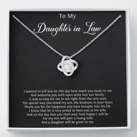 Load image into Gallery viewer, To My Daughter-in-law Gifts, Thank You For The Happiness, Love Knot Necklace For Women, Birthday Present Idea From Mother-in-law
