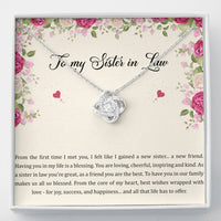 Load image into Gallery viewer, To My Sister-in-law Gifts, A New Friend, Love Knot Necklace For Women, Birthday Present Idea From Sister
