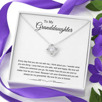 Load image into Gallery viewer, Gifts For Granddaughters, Every Day That You Are Not With Me, Love Knot Necklace For Women, Birthday Jewelry From Grandmother Grandfather
