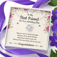 Load image into Gallery viewer, Bride Gifts, May Your Love Be Strong And Bright, Love Knot Necklace For Women, Wedding Day Thank You Ideas From Best Friend
