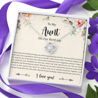 Load image into Gallery viewer, To My Aunt Gifts, Aunt on Her Birthday, Love Knot Necklace For Women, Aunt Birthday Present From Niece Nephew

