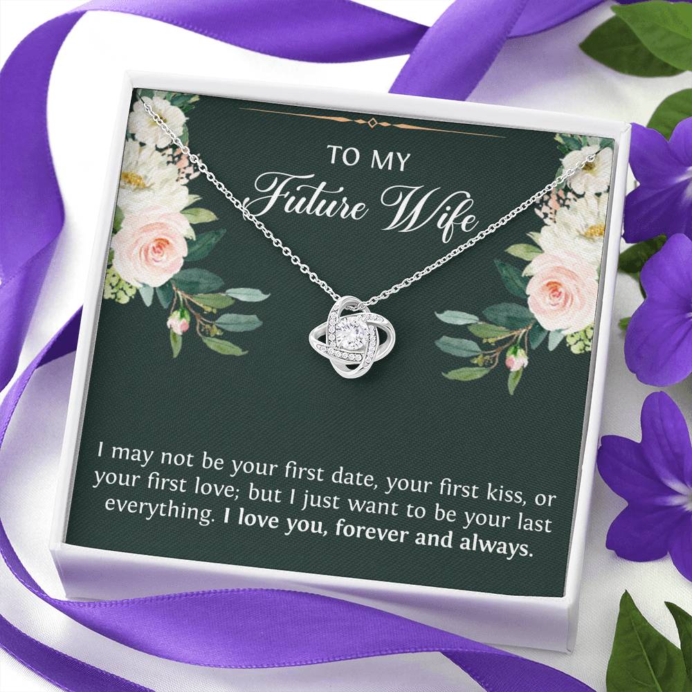Wedding Bride Gifts from Groom, To My Future Wife, Love Knot Necklace, Engagement Jewelry For Wife