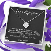 Load image into Gallery viewer, To My Niece  Gifts, You Are Simply Amazing, Love Knot Necklace For Women, Birthday Present Idea From Aunt
