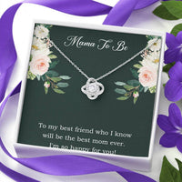 Load image into Gallery viewer, Gift for Expecting Mom, To My Best Friend, Mom to Be Love Knot Necklace For Women, Pregnancy Gift For New Mother
