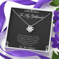 Load image into Gallery viewer, To My Girlfriend, You Are My Rock, Love Knot Necklace For Women, Anniversary Birthday Valentines Day Gifts From Boyfriend
