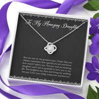 Load image into Gallery viewer, To My Daughter Gifts, You Are One Of My Greatest Joys, Love Knot Necklace For Women, Birthday Present Ideas From Mom Dad
