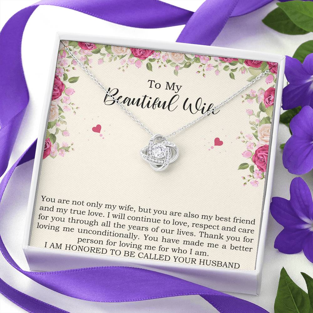 To My Wife, You Are Not Only My Wife , Love Knot Necklace For Women, Anniversary Birthday Gifts From Husband