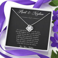 Load image into Gallery viewer, To My Aunt Gifts, Special Bond, Love Knot Necklace For Women, Birthday Present Idea From Nephew
