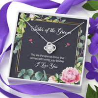 Load image into Gallery viewer, Sister of the Groom Gifts, You Are The Special Bonus, Love Knot Necklace For Women, Wedding Day Thank You Ideas From Bride
