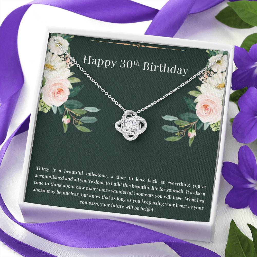 Daughter Love Knot Necklace - Thirty Is A Beautiful Milestone | 30th Birthday Gift