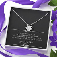 Load image into Gallery viewer, To My Aunt Gifts, Aunts Are Like Stars, Love Knot Necklace For Women, Birthday Present Idea From Niece
