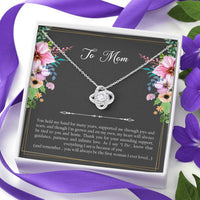 Load image into Gallery viewer, Mom of the Groom Gifts, First Woman I Ever Loved, Love Knot Necklace For Women, Wedding Day Thank You Ideas From Groom
