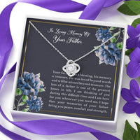 Load image into Gallery viewer, Loss of Father Gifts, In Loving Memory, Sympathy Love Knot Necklace For Loss of Father, Memorial Sorry For Your Loss Present
