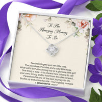 Load image into Gallery viewer, Gift for Expecting Mom, Brand New Miracle, Mom to Be Love Knot Necklace For Women, Pregnancy Gift For New Mother
