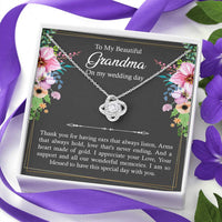 Load image into Gallery viewer, Grandmother of the Bride Gifts, I Am So Blessed, Love Knot Necklace For Women, Wedding Day Thank You Ideas From Bride
