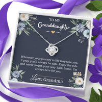 Load image into Gallery viewer, To My Granddaughter Gifts, I&#39;m Always Here For You, Love Knot Necklace For Women, Birthday Present Idea From Grandma
