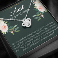 Load image into Gallery viewer, Aunt of the Groom Gifts, You&#39;re an Important Person To Me, Love Knot Necklace For Women, Wedding Day Thank You Ideas From Groom
