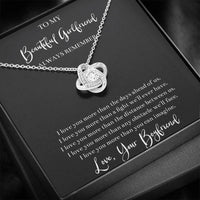 Load image into Gallery viewer, To My Girlfriend, I Love You, Love Knot Necklace For Women, Anniversary Birthday Valentines Day Gifts From Boyfriend
