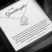Load image into Gallery viewer, Gifts For Granddaughters, Every Day That You Are Not With Me, Love Knot Necklace For Women, Birthday Jewelry From Grandmother Grandfather
