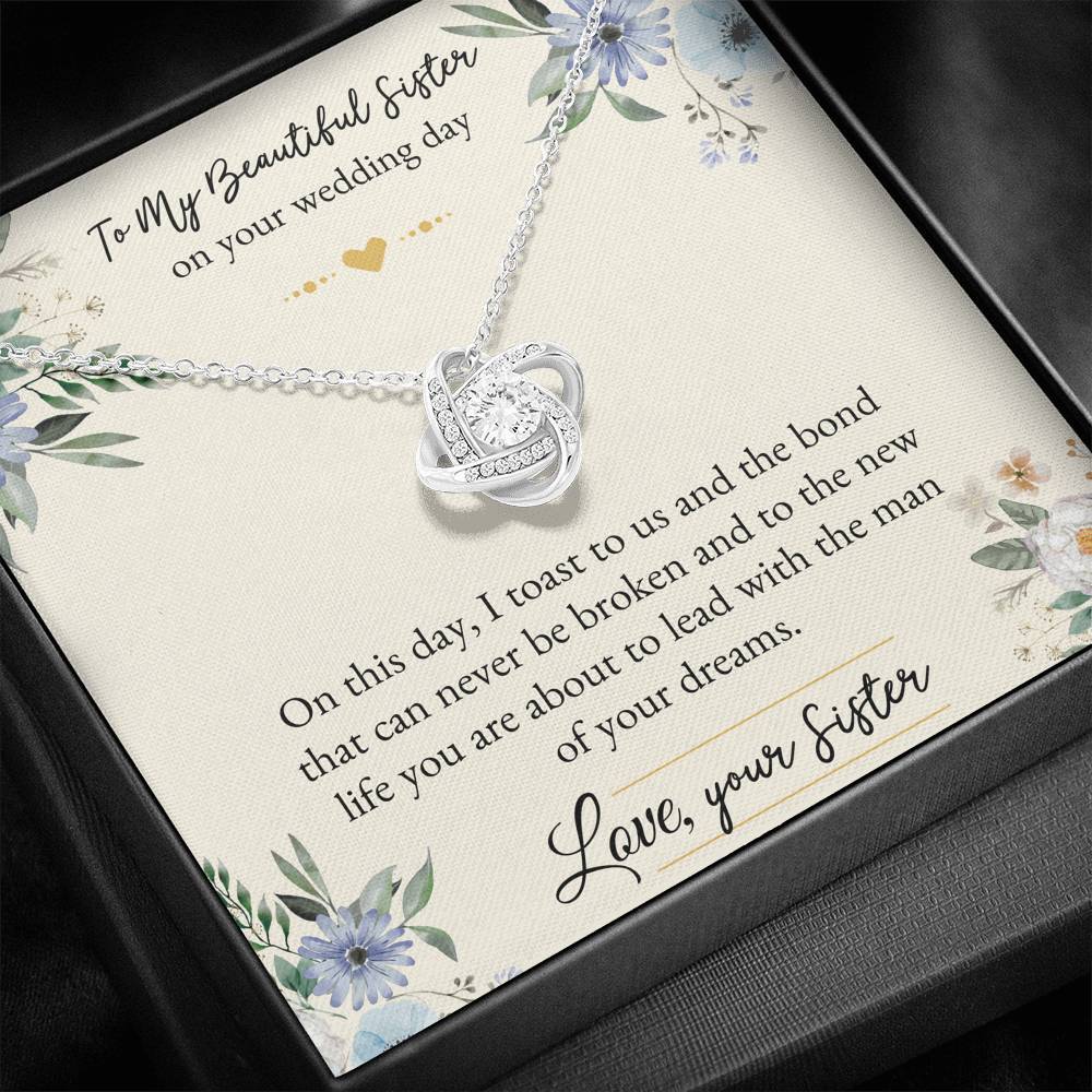 Bride Gifts, On This Day, Love Knot Necklace For Women, Wedding Day Thank You Ideas From Sister
