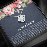 Load image into Gallery viewer, To My Best Friend Gifts, Soul Sisters, Love Knot Necklace For Women, Birthday Present Idea From Bestie
