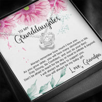 Load image into Gallery viewer, To My Granddaughter Gifts, Always Remember How Much I Love You, Love Knot Necklace For Women, Present From Grandpa
