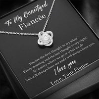 Load image into Gallery viewer, To My Fiancée, You Will Always Have Me, Love Knot Necklace For Women, Anniversary Birthday Valentines Day Gifts From Fiancé
