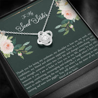 Load image into Gallery viewer, To My Best Friend Gifts, To My Soul Sister, Love Knot Necklace For Women, Birthday Present Idea From Bestie
