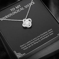 Load image into Gallery viewer, To My Unbiological Sister Gifts, Point in Every Friendship, Love Knot Necklace For Women, Birthday Present Idea From Sister-in-law
