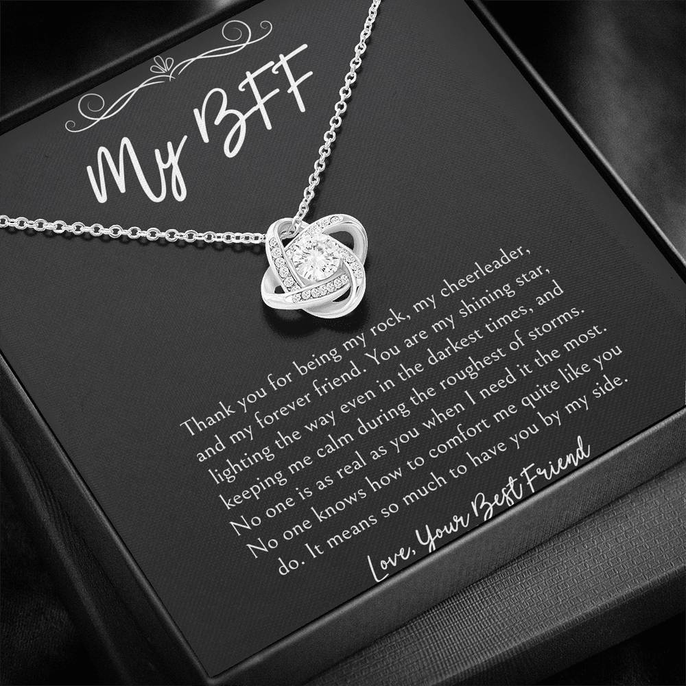 To My Friend Gifts, It Means So Much To Have You By My Side, Love Knot Necklace For Women, Birthday Present Idea From Bestie
