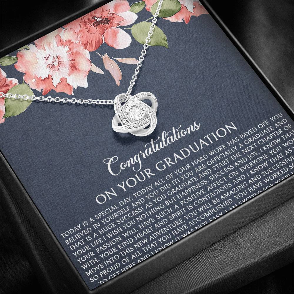 Graduation Gifts, Special Day, Love Knot Necklace For Women, College Preschool High School Graduation Present