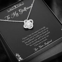 Load image into Gallery viewer, To My Girlfriend, You Are My Rock, Love Knot Necklace For Women, Anniversary Birthday Valentines Day Gifts From Boyfriend
