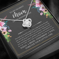 Load image into Gallery viewer, Mom of the Bride Gifts, You Held My Hand for Many Years, Love Knot Necklace For Women, Wedding Day Thank You Ideas From Bride
