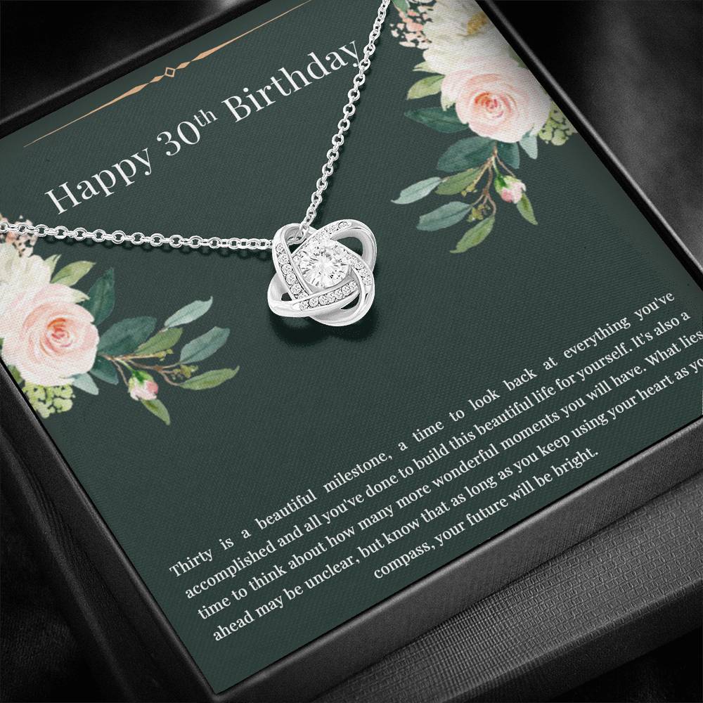 Daughter Love Knot Necklace - Thirty Is A Beautiful Milestone | 30th Birthday Gift