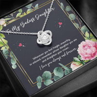 Load image into Gallery viewer, To My Badass Daughter Gifts, Whenever You Feel Fragile, Love Knot Necklace For Women, Birthday Present Ideas From Mom Dad
