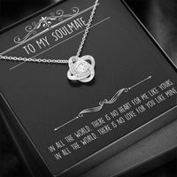 Load image into Gallery viewer, To My Soulmate, In All the World, Love Knot Necklace For Girlfriend, Anniversary Birthday Valentines Day Gifts From Boyfriend
