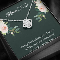 Load image into Gallery viewer, Gift for Expecting Mom, To My Best Friend, Mom to Be Love Knot Necklace For Women, Pregnancy Gift For New Mother
