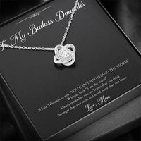 Load image into Gallery viewer, To My Badass Daughter Gifts, I Am The Storm, Love Knot Necklace For Women, Birthday Present Idea From Mom
