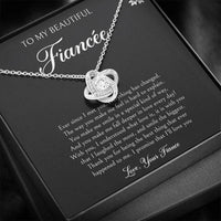 Load image into Gallery viewer, To My Fiancée, I&#39;ll Love You Forever, Love Knot Necklace For Women, Anniversary Birthday Valentines Day Gifts From Fiancé
