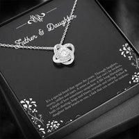 Load image into Gallery viewer, To My Daughter Gifts, Father and Daughter Bond, Love Knot Necklace For Women, Birthday Present Idea From Dad
