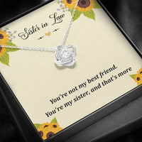 Load image into Gallery viewer, To My Sister-in-law Gifts, You&#39;re Not My Best Friend, Love Knot Necklace For Women, Birthday Present Idea From Sister
