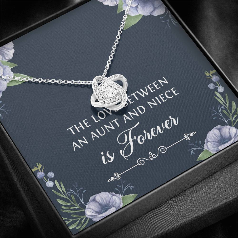 To My Niece  Gifts, The Love Between an Aunt and Niece, Love Knot Necklace For Women, Birthday Present Idea From Aunt