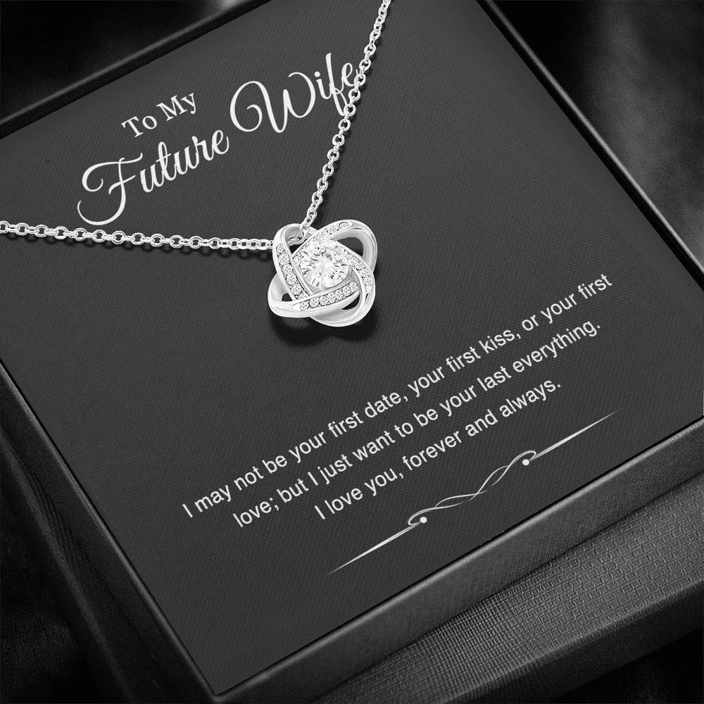 Wedding Bride Gifts from Groom, To My Future Wife, Love Knot Necklace, Engagement Jewelry For Wife