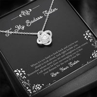 Load image into Gallery viewer, To My Badass Sister Gifts, I Will Always Be Here , Love Knot Necklace For Women, Birthday Present Idea From Sister

