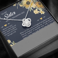 Load image into Gallery viewer, Sister of the Bride Gifts, I&#39;ll Always Be Your Sister, Love Knot Necklace For Women, Wedding Day Thank You Ideas From Bride
